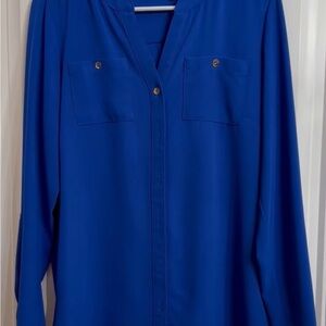 Susan Graver Royal Blue Blouse